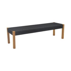 ПЕЙКА UMA ТИКОВО ДЪРВО И ВЪЖЕ В ЧЕРЕН НЮАНС 120X45X40СМ