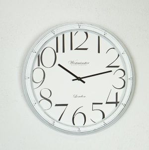 СТЕНЕН ЧАСОВНИК, PL, БЯЛО-ЧЕРНО, 40x40x4,5см