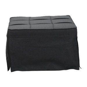Табуретка-легло Grejio плат в тъмно сив нюанс и черен метален крак 70x70x45см