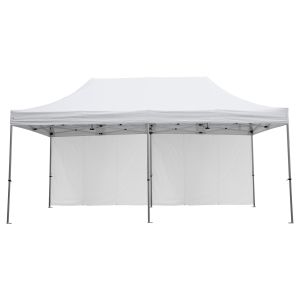 ШАТРА HEAVY DUTY СЪС СТРАНИЧНИ СЕННИЦИ CRESSEN HM21099 СГЪВАЕМА-АЛУМИНИЕВА СРЕБРИСТА РАМА-БЯЛА 3x6x3.4Hm
