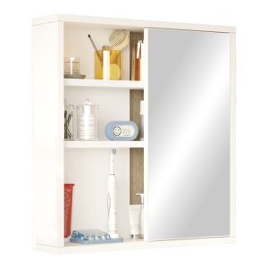 Шкаф за баня Bagno с огледало в бял нюанс 60x14.5x63.6см