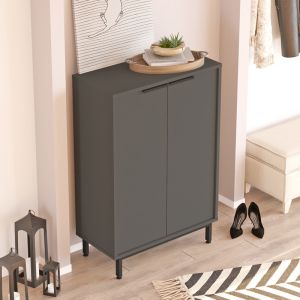 Шкаф за обувки Kinga 5 рафта в цвят антрацит 72x35.5x105.6cm