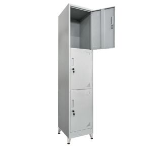 ШКАФ МЕТАЛНО 1-КРИЛО ВЕРТИКАЛНО ШКАФОВЕ С КРАКА BELFAST HM21102.01 СИВО 38.5x45x195Hcm.