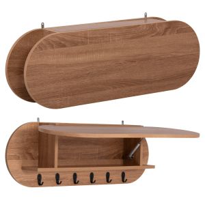 ЗАКАЧАЛКА ЗА АНТРЕ С РАФТ STOR HM18078.02 МЕЛАМИН В SONAMA 84x15.5x28.5Hcm.