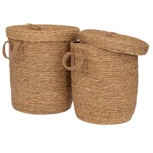КОМПЛЕКТ 2 НАТУРАЛНИ КОШНИЦИ С КАПАК 37Х45 32Х41СМ