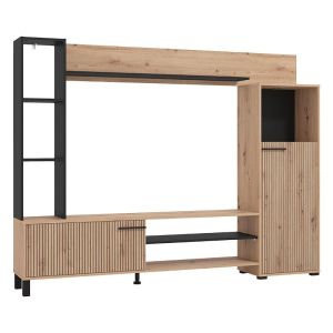 МЕБЕЛИ ЗА ХОЛ РЕТИМНО ДЪБ 208X33X158СМ