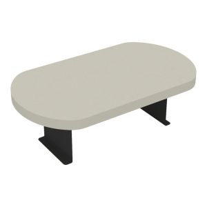Помощна маса Linea в кремаво покритие с черни метални крака 20x35x10 см