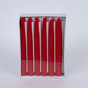 S/12 КУТИЯ СВЕЩИ ЧЕРВЕН 2х20см