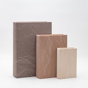 S/3 ДЕКОРАТИВНА КУТИЯ ЗА КНИГИ МРАМОР, СИВО-БЕЖОВО-СВЕТЛО СИВО, 30x21x6, 23x17x4.5, 16x11x3cm