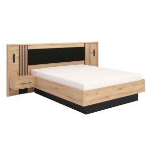 ДВОЙНО ЛЕГЛО ASCALON 160 PLUS ARTISAN - ЧЕРНО СЪС СИВ ПЛАТ 268X209X115СМ