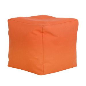 КВАДРАТЕН ПУФ-ТАБУРЕТКА CUBE ОРАНЖЕВ ЦВЯТ 40X40X40СМ