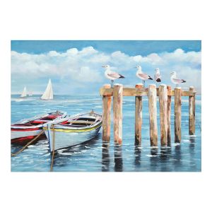КАРТИНА ВЪРХУ ПЛАТНО PORT I 100X3X70СМ