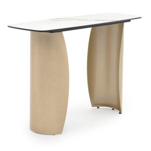 КОНЗОЛА OBSESSION SM18088 КЕРАМИЧЕН ПЛОТ СЪС СТЪКЛО-МЕТАЛНИ КРАКА 120X40X76ВСМ.