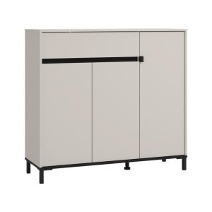 ШКАФ ЗА ОБУВКИ FLANNAN 3K1F3V КАШМИР/ЧЕРЕН МАТОВ ЦВЯТ 120X40X110СМ