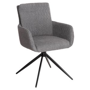 ВЪРТЯЩ СЕ ТРАПЕЗЕН СТОЛ BLANS HM9942.01 СИВ БУКЛЕ ПЛАТ - МЕТАЛНИ КРАКА 62X60X90ВСМ.