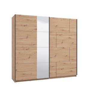 ГАРДЕРОБ ALERIA 220 OG H205 ЦВЯТ ARTISAN ДЪБ 220X61X205СМ