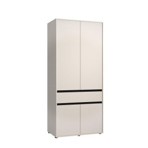 ГАРДЕРОБ CORBETT 2K1F H211 КАШМИР/МАТОВ ЧЕРЕН ЦВЯТ 93X55X211СМ