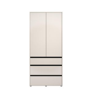 ГАРДЕРОБ CORBETT 2K3F H211 КАШМИР/МАТОВ ЧЕРЕН ЦВЯТ 93X55X211СМ