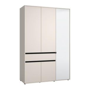 ГАРДЕРОБ CORBETT 3K1F1O В211 КАШМИР/МАТОВО ЧЕРНО ЦВЯТ 138X55X211СМ
