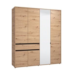 ГАРДЕРОБ CORBETT 4K1F1O H211 ARTISAN OAK/MATT BLACK COLOR 183X55X211СМ