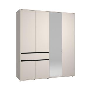 ГАРДЕРОБ CORBETT 4K1F1O H211 КАШМИР/ЧЕРЕН МАТ ЦВЯТ 183X55X211СМ
