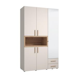ГАРДЕРОБ DONALD 3K2F1O В227 КАШМИР/ЦВЯТ ДЪБ 135X57X227СМ