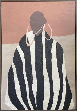 КАРТИНА ПЛАТНО БЕЖОВО - КАФЯВО - ЕКРЮ 82.6x122.6см