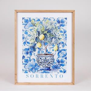 КАРТИНА СОРЕНТО ЛИМОНИ СВЕТЛО СИНЬО - ЖЪЛТО - БЯЛО 48x2.1x60см