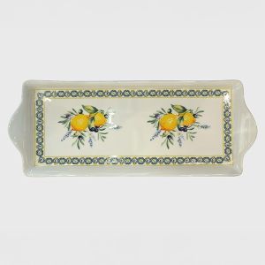 ПОДНОС БЯЛ ПОРЦЕЛАН С ЛИМОНИ 33см