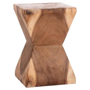 СТРАНИЧНА ТАБУРЕТКА С НАКОВАЛНЯ HM9756.11 ДЪРВО SUAR В ЕСТЕСТВЕН ЦВЯТ 31X31X45ВСМ.