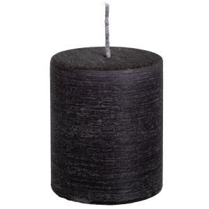 ТЪМНО СИВА АРОМАТНА СВЕЩ 7X8 СМ БЯЛ МУСКУС