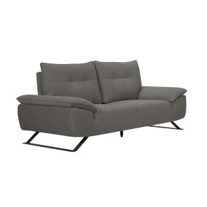 ДВУМЕСТЕН ДИВАН SELENA, СИВ ПЛАТ, С ПОДВИЖНА ОБЛЕГАЛКА