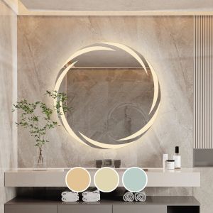 LED-1 СТЕННО ОГЛЕДАЛО - ОСВЕТЕНО - СЕНЗОРНО, С 3 ОПЦИИ ЗА СМЯНА НА ЦВЕТА