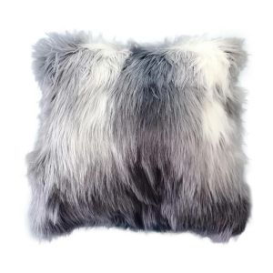 ДЕКОРАТИВНА ВЪЗГЛАВНИЦА 23384 С МИКРОФИБЪР СИВО-БЯЛ ЦВЯТ 45X45СМ