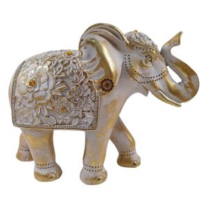 ДЕКОРАТИВНА ФИГУРА ELEPHANT БЕЖОВО-ЗЛАТИСТ ЦВЯТ 20X8X16СМ
