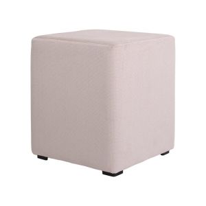 КВАДРАТНА ТАБУРЕТКА BOXY БЕЖОВ ЦВЯТ 35X35X41СМ