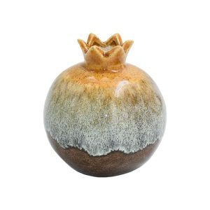 КЕРАМИЧЕН ДЕКОРАТИВЕН НАР КАФЯВО-БЕЖОВ ЦВЯТ 13X15СМ