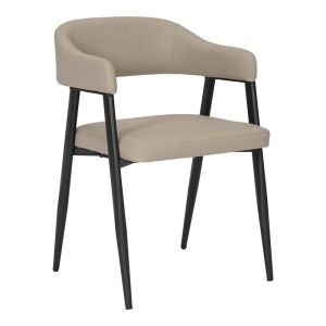 ФОТЬОЙЛ SEZAN PU В СИВО-БЕЖОВ ЦВЯТ 56X55X78СМ