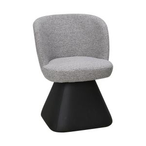 ВЪРТЯЩ СЕ ФОТЬОЙЛ FL24137 СИВО-ЧЕРЕН ЦВЯТ 58X60X79СМ