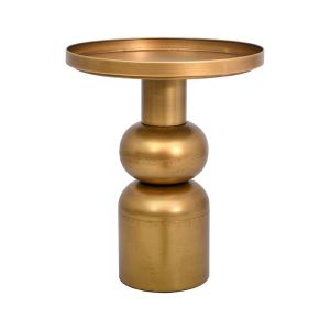 КРЪГЛА МЕТАЛНА ПОМОЩНА МАСА FL620243 ЗЛАТИСТ ЦВЯТ 40X49СМ