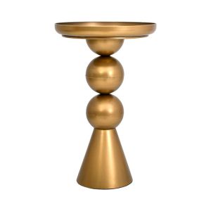 КРЪГЛА МЕТАЛНА ПОМОЩНА МАСА FL620278 ЗЛАТИСТ ЦВЯТ 41X67СМ