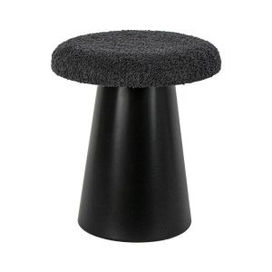 КРЪГЛА МЕТАЛНА ТАБУРЕТКА FL4201 ЧЕРЕН ЦВЯТ 35X40СМ