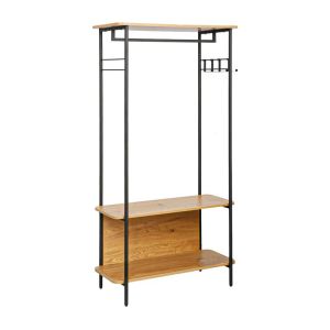 МЕТАЛНА ЗАКАЧАЛКА FL2504 ЦВЯТ ЧЕРЕН ДЪБ 80X36X158СМ