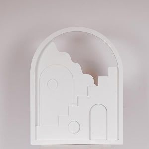 СТЕННА ДЕКОРАЦИЯ КЪЩА ДЪРВО БЯЛА 40X2.5X50.8СМ