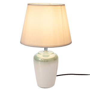 КЕРАМИЧНА ЛАМПА С БЯЛА ШАПКА. 20 Х 32 СМ