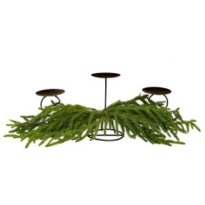 КОЛЕДЕН ЗЕЛЕН СВЕЩНИК 70 СМ