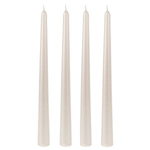 КОЛЕДЕН КОМПЛЕКТ ОТ 4 БЕЛИ СВЕЩИ 25 СМ