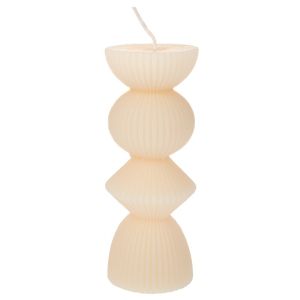 КРЕМАВА ОРЕБРЕНА СВЕЩ 5X14 СМ