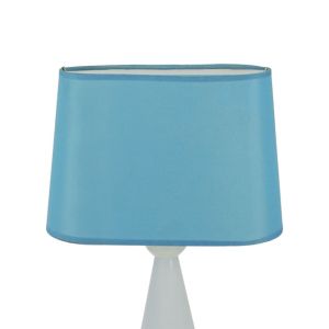 ПРЕНОСИМ АБАЖУР СИН ОВАЛЕН - 25X12X17.5CM