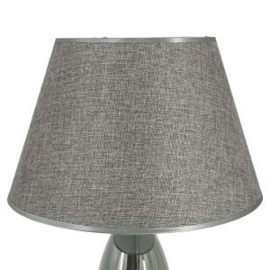 ПРЕНОСИМ АБАЖУР СРЕБРИСТА КРЪГЛА - КОНИЧНА - Φ35X22CM